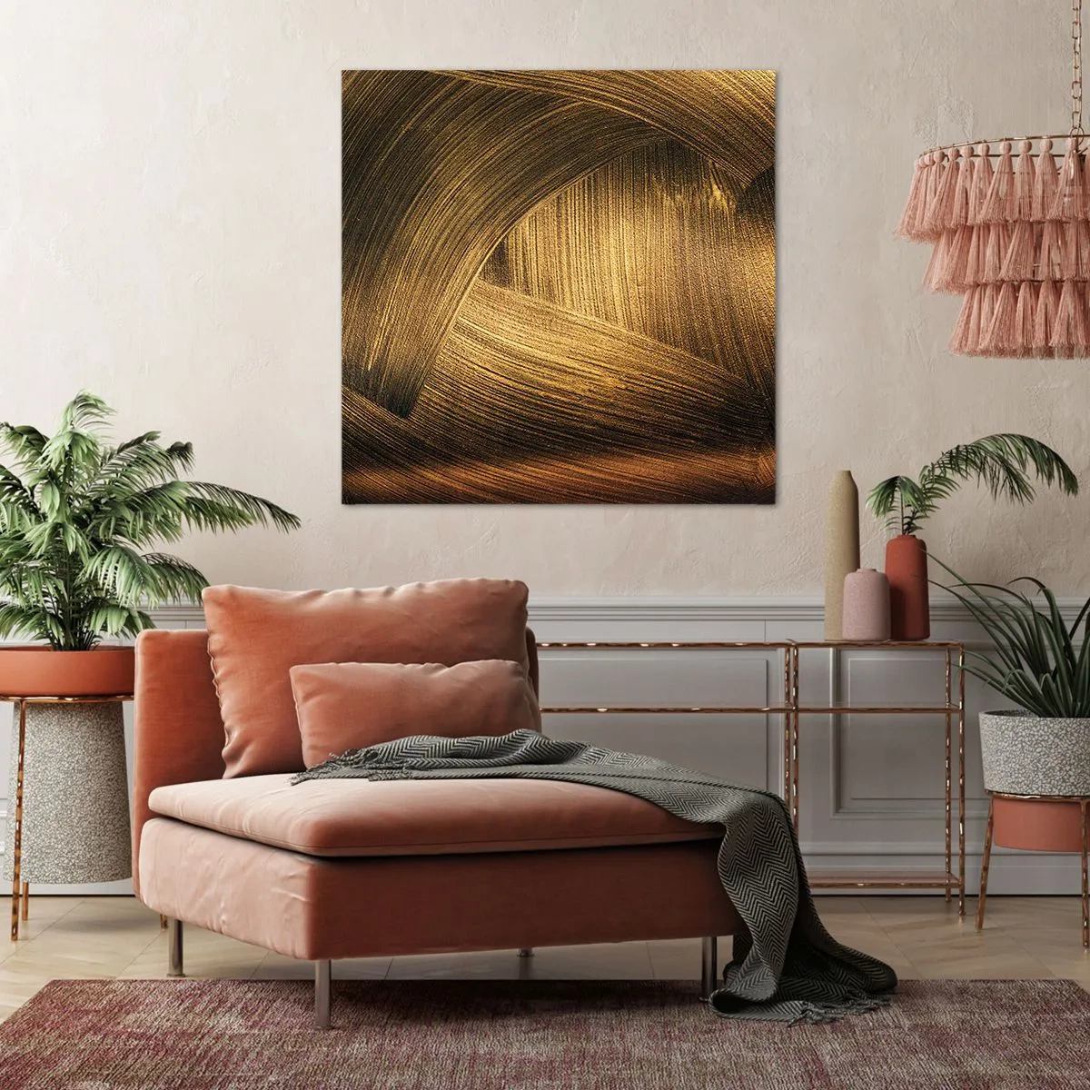 Schilderen op canvas - In een gouden doolhof - 40x40 cm
