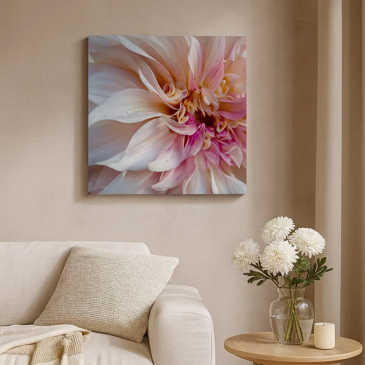 Schilderen op canvas - Bloeiende frisheid - 30x30 cm