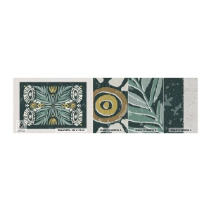Fotobehang Monster Premium Sand - Als een volksuitsnede - Boho, Patroon, Plantkunde - 100x30 cm