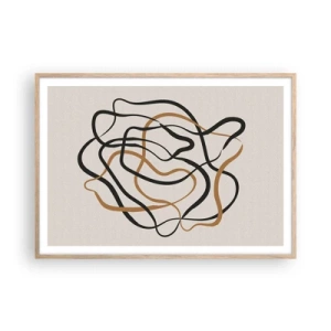 Een poster in een licht eiken lijst - Alles ging mis - 100x70 cm