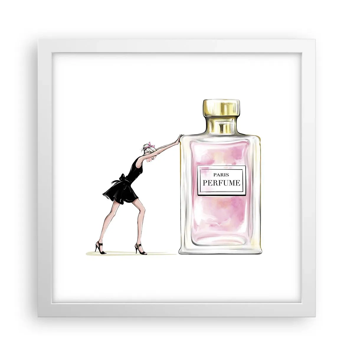 Poster in een witte lijst - De essentie van vrouwelijkheid - 30x30 cm