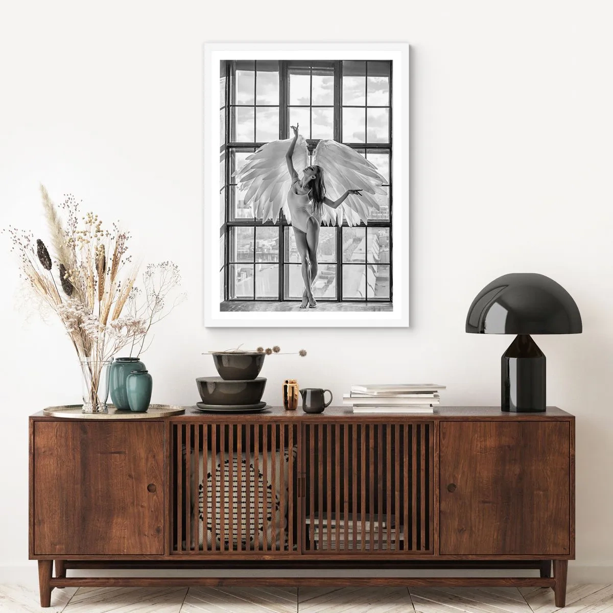 Poster in een witte lijst - Stad der Engelen? - 70x100 cm