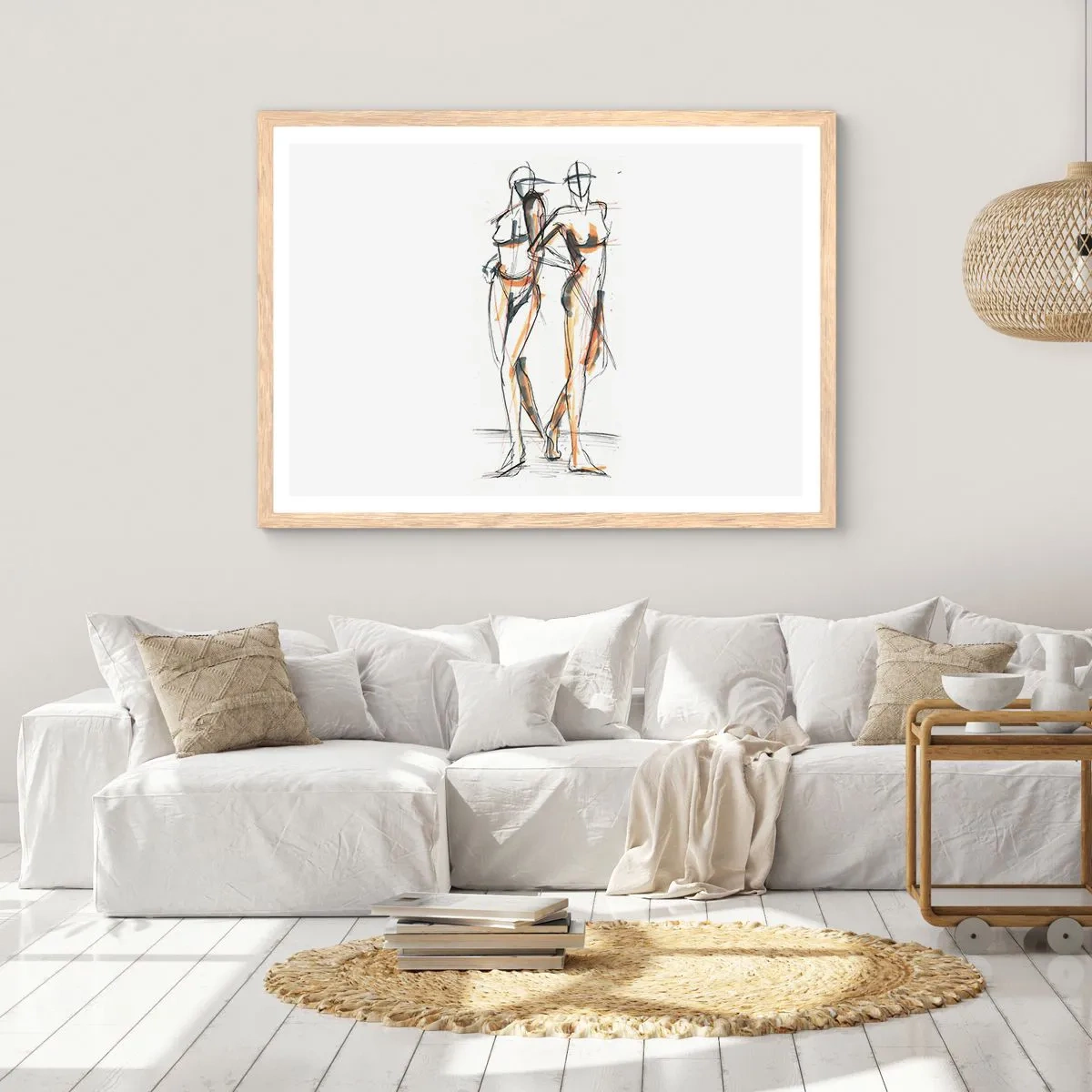 Een poster in een licht eiken lijst - Een studie van genade - 40x30 cm