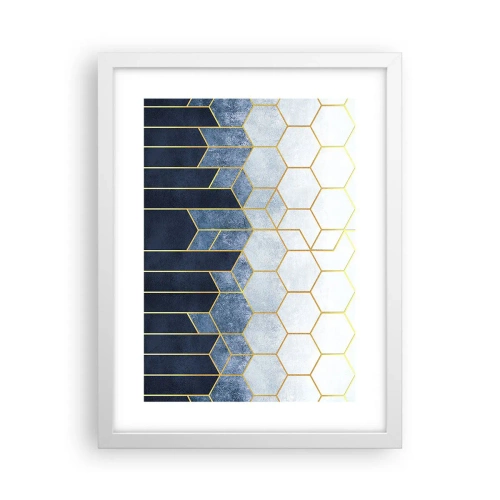 Poster in een witte lijst - Compositie in een gesyncopeerd ritme - 30x40 cm