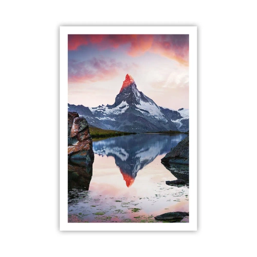 Poster - Het hart van de bergen is heet - 61x91 cm