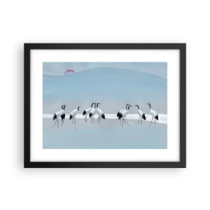 Poster in een zwarte lijst - Na een warme dag - 40x30 cm