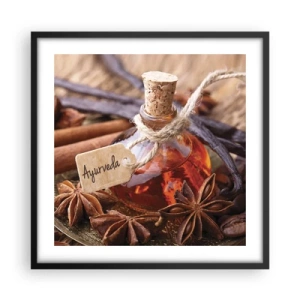 Poster in een zwarte lijst - Naar de eenheid van lichaam en geest - 50x50 cm