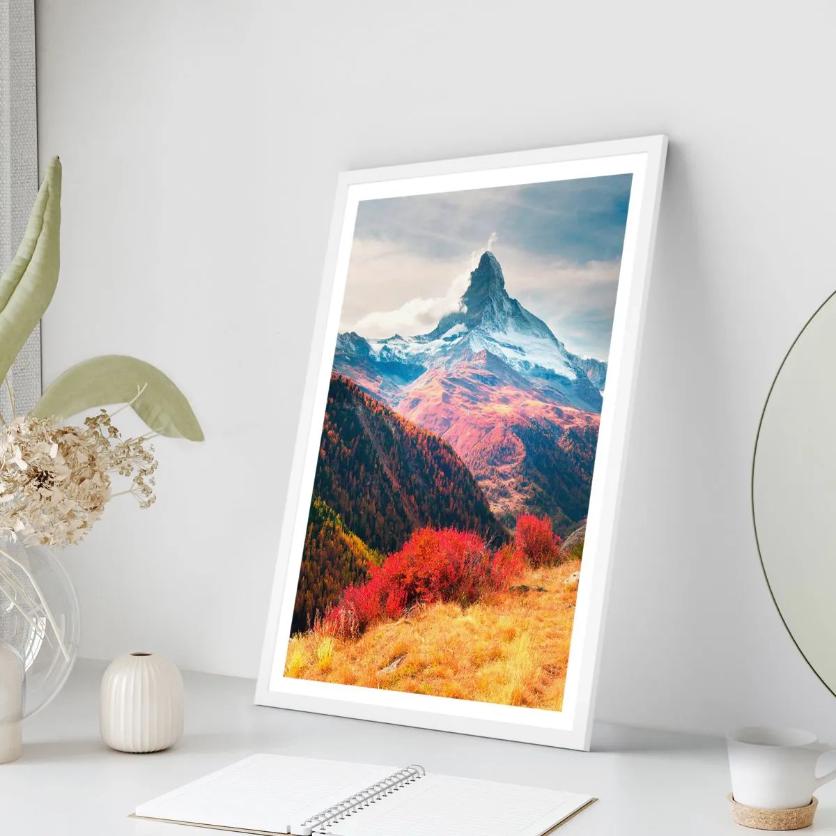 Poster in een witte lijst - Alpiene herfst - 30x40 cm