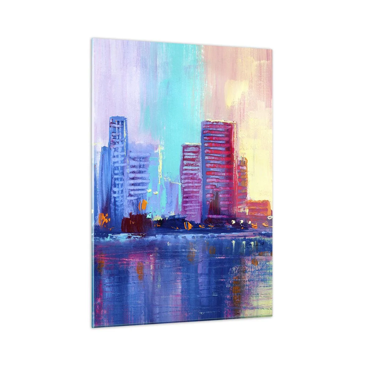 Schilderen op glas - Badend in kleuren - 50x70 cm