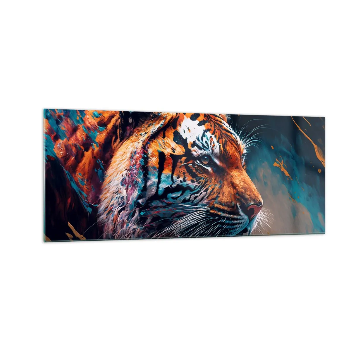 Schilderen op glas - Wilde schoonheid - 100x40 cm