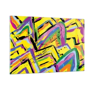 Schilderen op glas - Tot ze schreeuwt van vreugde - 120x80 cm