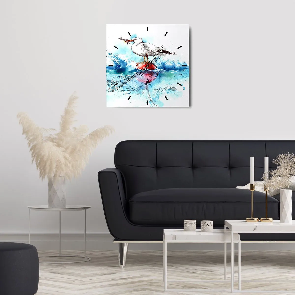 Wandklok - Klok - Succesvolle vangst - 30x30 cm