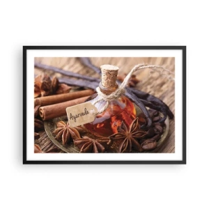 Poster in een zwarte lijst - Naar de eenheid van lichaam en geest - 70x50 cm