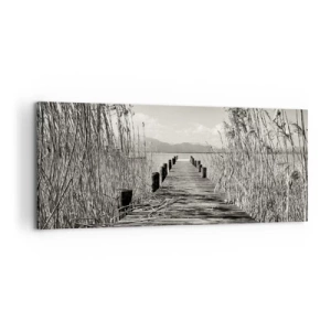 Schilderen op canvas - In de stilte van het gras - 100x40 cm