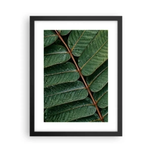 Poster in een zwarte lijst - In een groen ritme - 30x40 cm