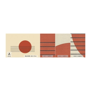 Fotobehang Monster Premium Canvas - Opnieuw en opnieuw en verder - Abstractie, Deel, Grafisch - 100x30 cm