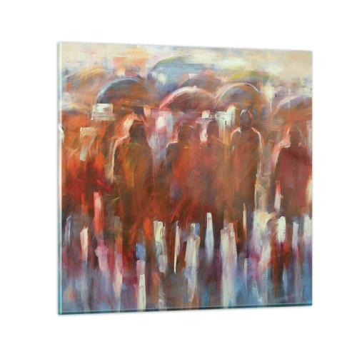 Schilderen op glas - Zelfs bij regen en mist - 70x70 cm