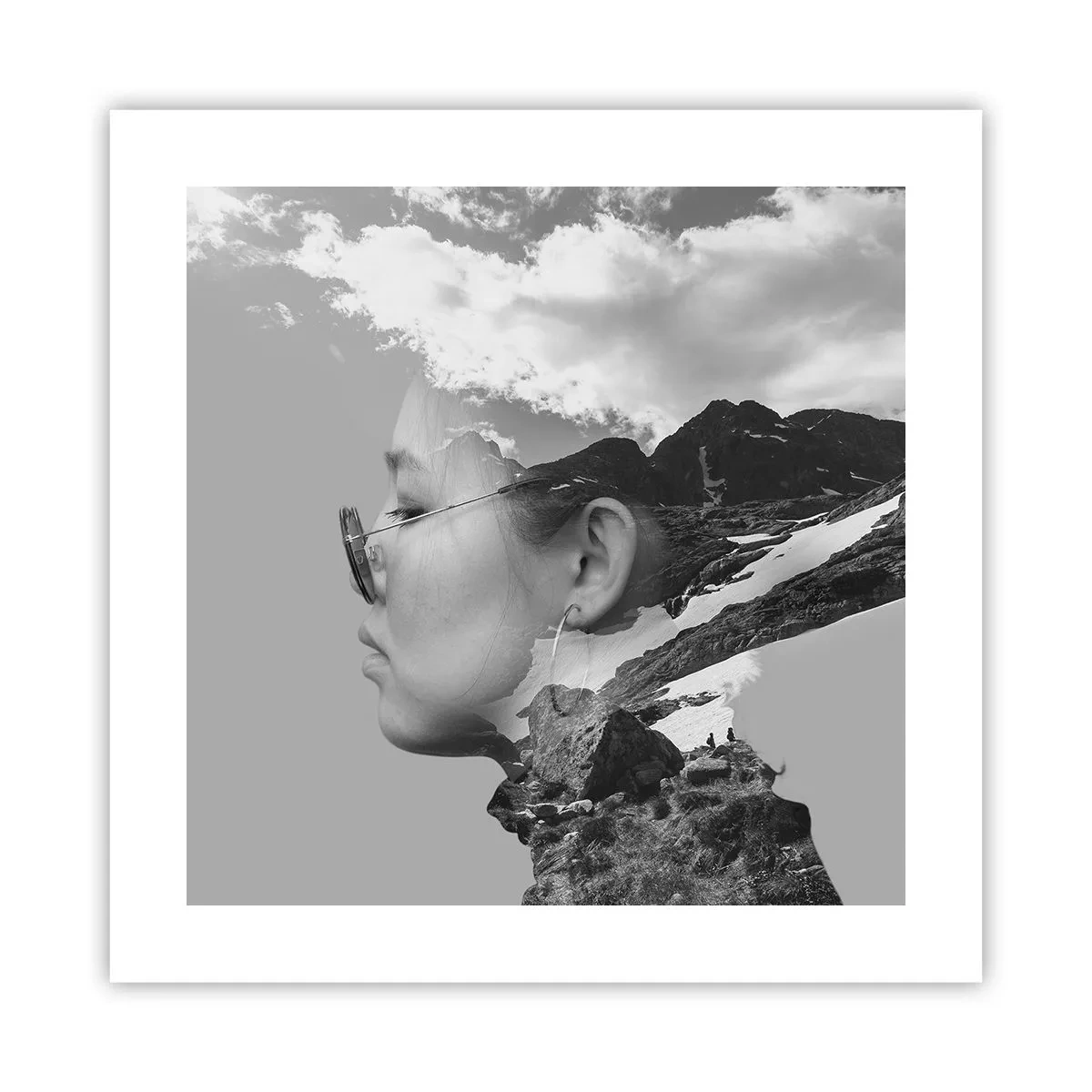 Poster - Top en bewolkt portret - 40x40 cm