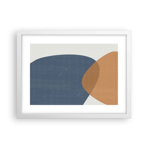 Poster in een witte lijst - Ovalen en invloeden - 40x30 cm