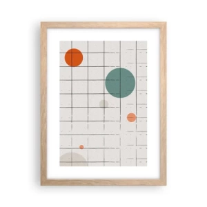 Een poster in een licht eiken lijst - Gevangen. Wij of zij? - 30x40 cm