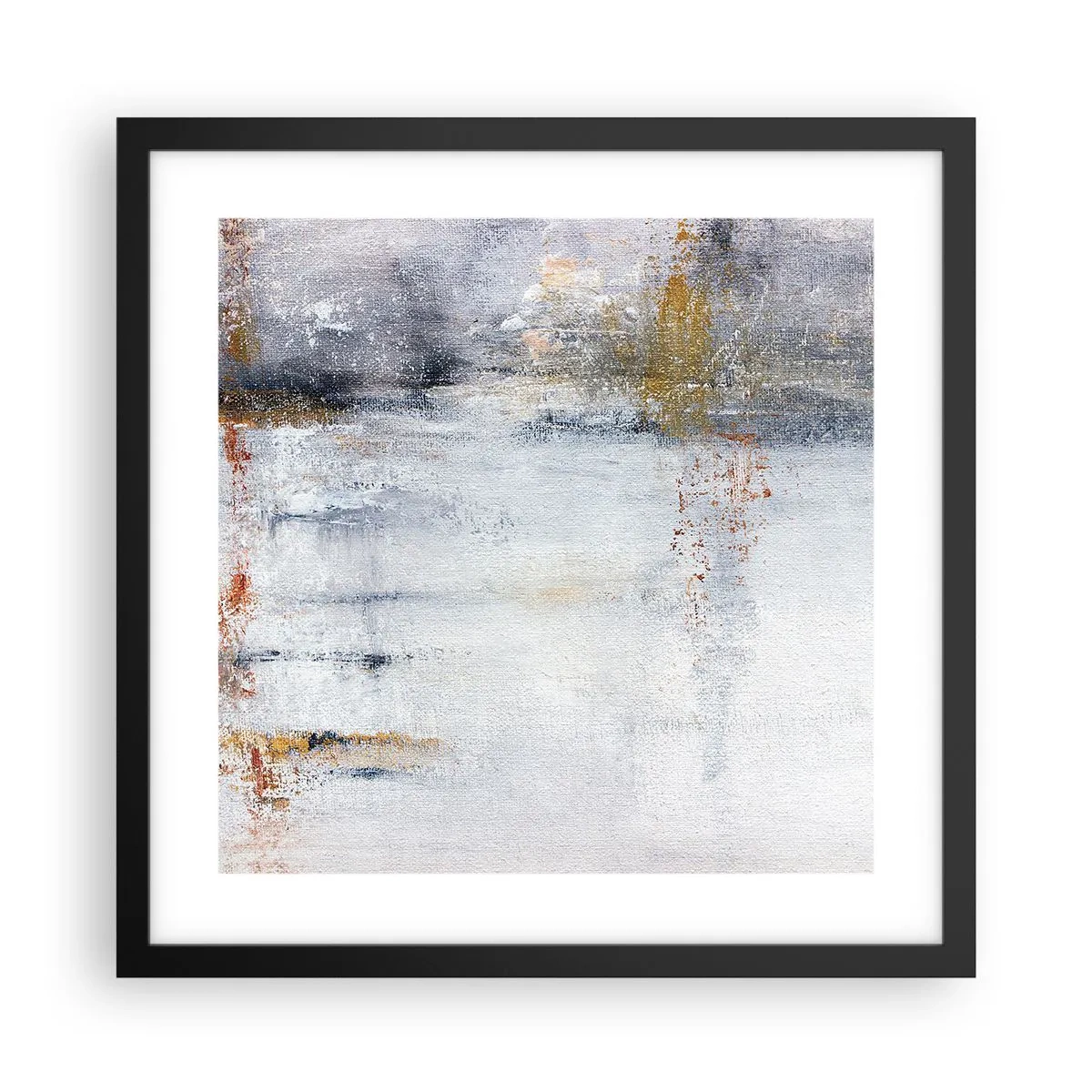 Poster in een zwarte lijst - Achter de luchtgordijn - 40x40 cm