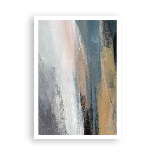 Poster - Abstractie: noordelijk landschap - 70x100 cm