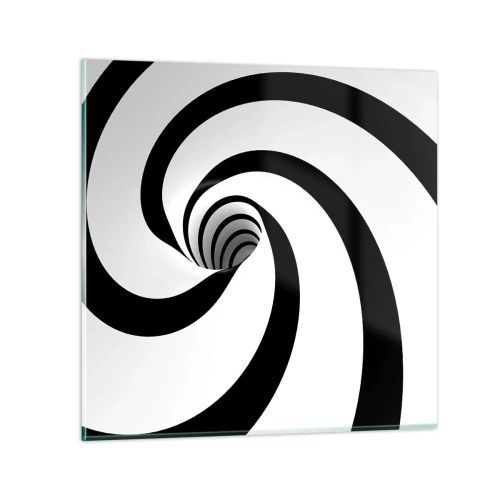 Schilderen op glas - Toegeven aan de draaikolk? - 70x70 cm