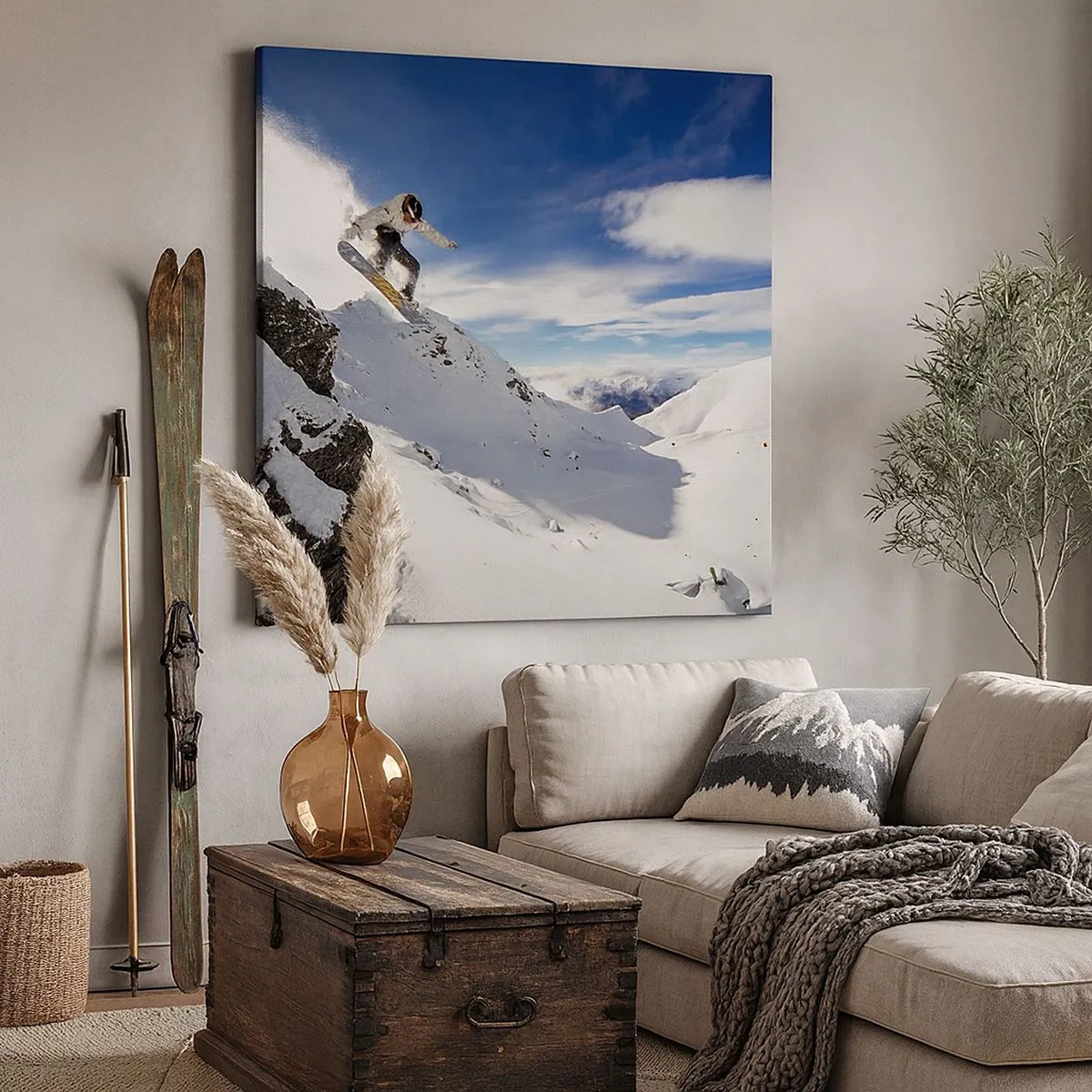 Schilderen op canvas - Vrijheid zonder grenzen - 30x30 cm