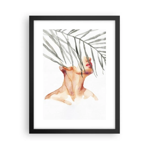 Poster in een zwarte lijst - Voel de polsslag van de tropen - 30x40 cm
