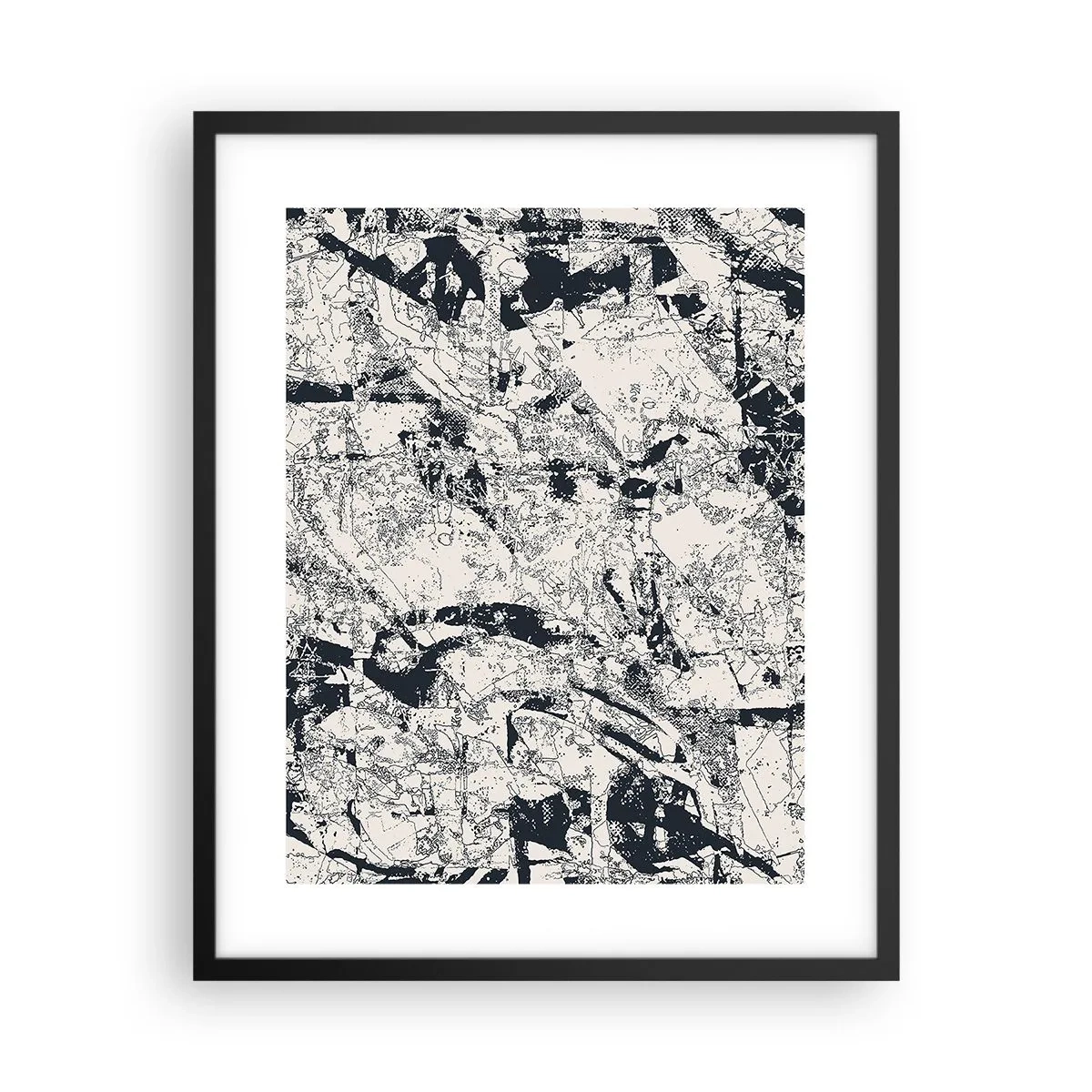Poster in een zwarte lijst - Interpenetratie van tegenstellingen - 40x50 cm