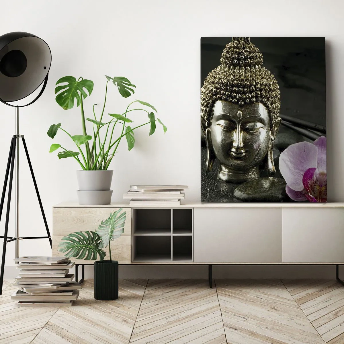 Schilderen op canvas - Harmonie van wijsheid en schoonheid - 65x120 cm