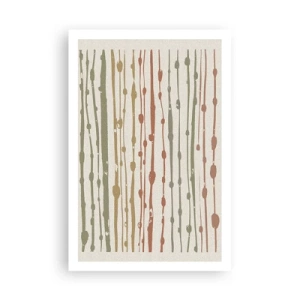 Poster - Muzieknotatie van kleuren - 61x91 cm