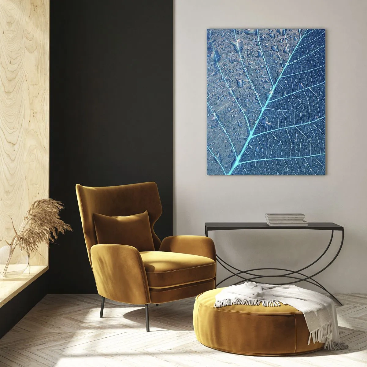 Schilderen op glas - Leven in blauw - 80x120 cm