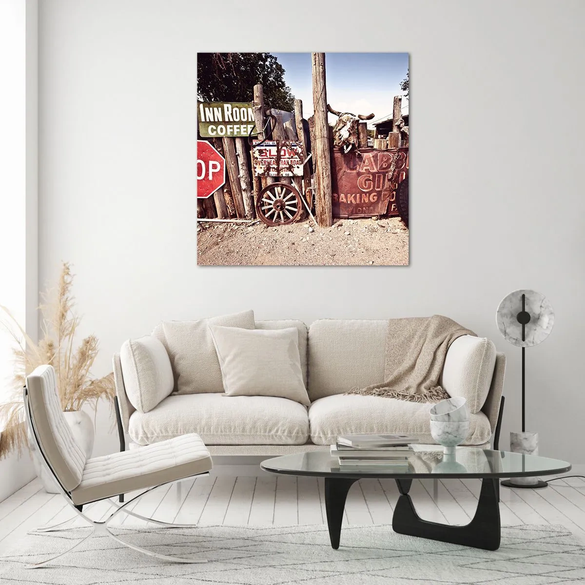 Schilderen op glas - En de tijd is gestopt - 40x40 cm