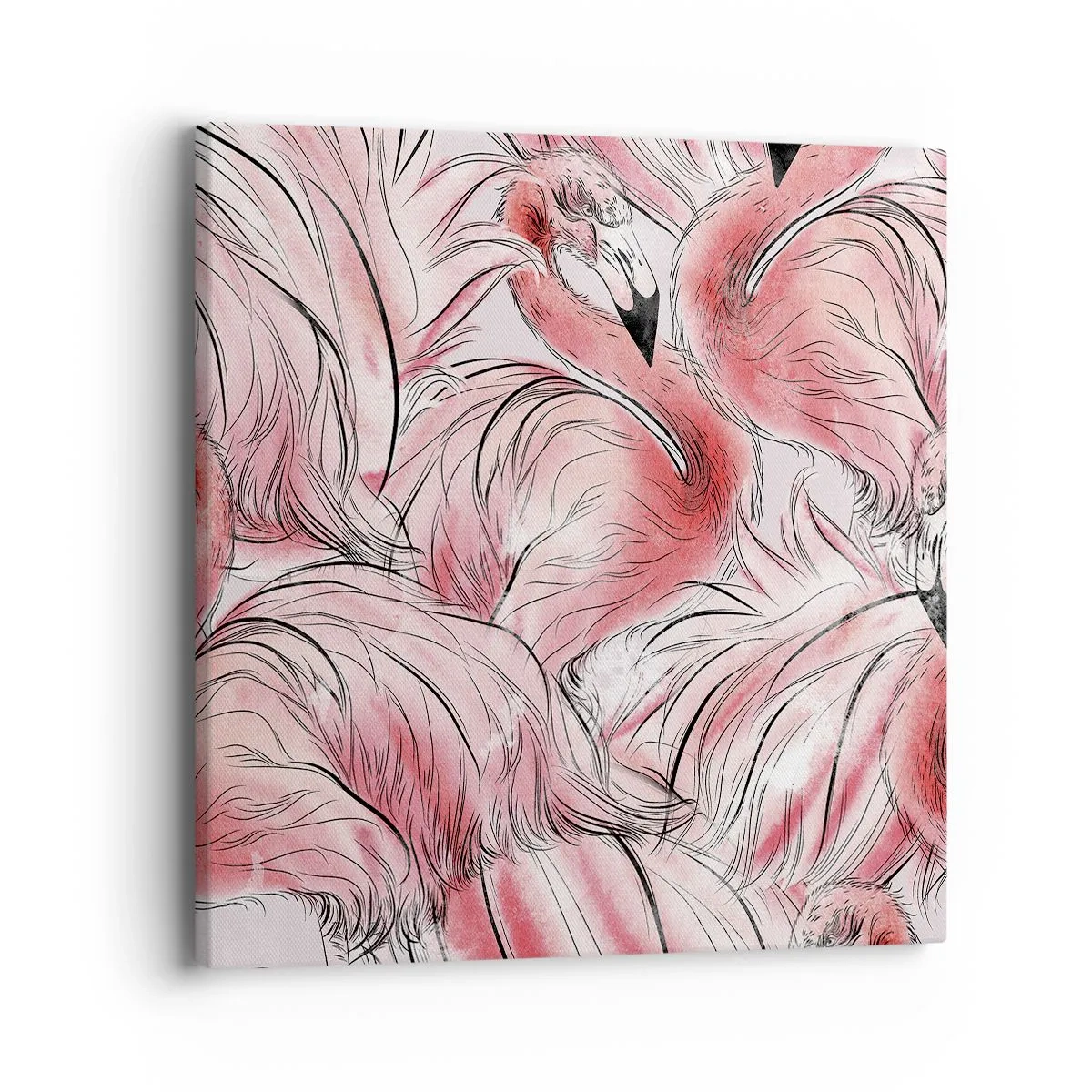 Schilderen op canvas - Vogelcorps de ballet - 40x40 cm