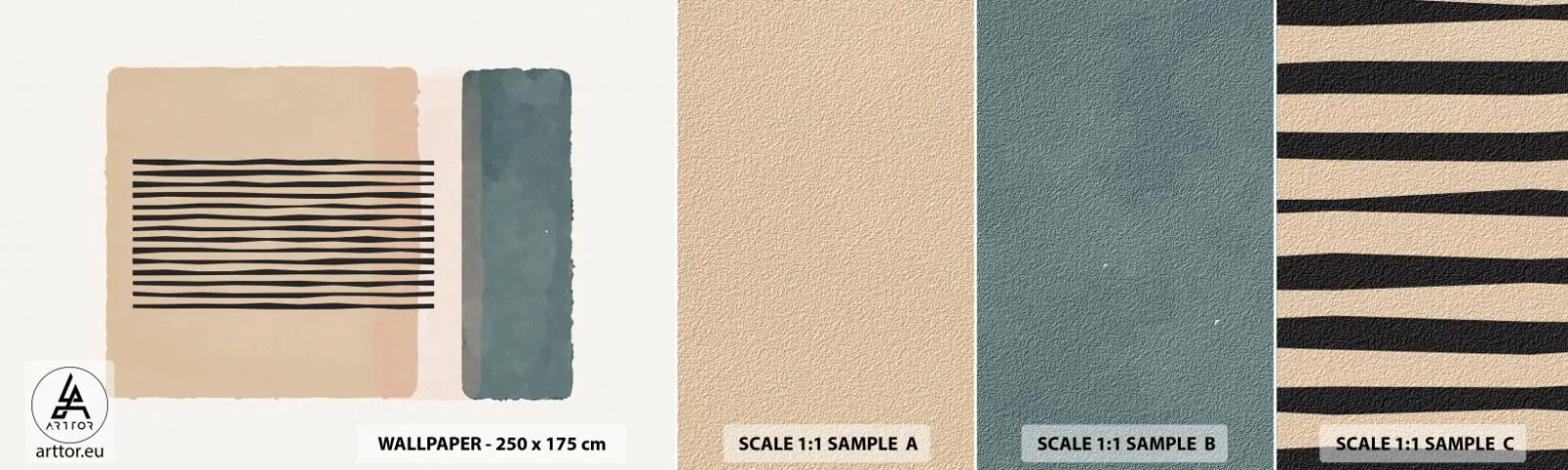 Fotobehang Staaltje Standard Eco - Alles is oke - Abstractie, Grafisch, Minimalisme - 100x30 cm