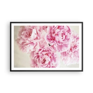 Poster in een zwarte lijst - In roze glamour - 91x61 cm