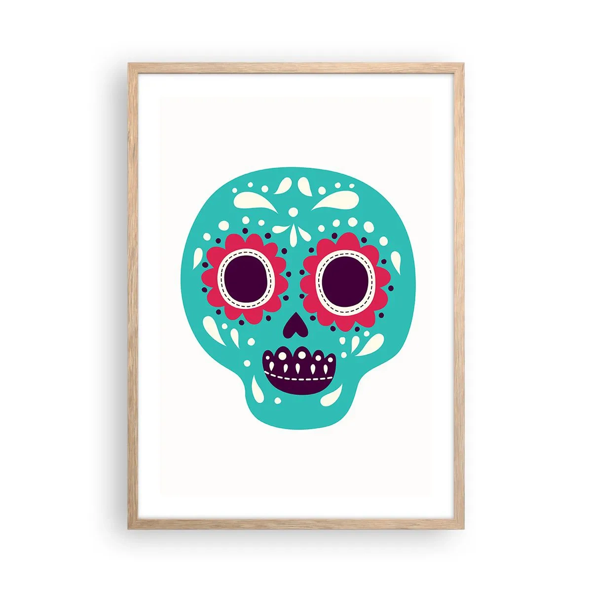 Een poster in een licht eiken lijst - Leven – plezier tot de dood - 50x70 cm