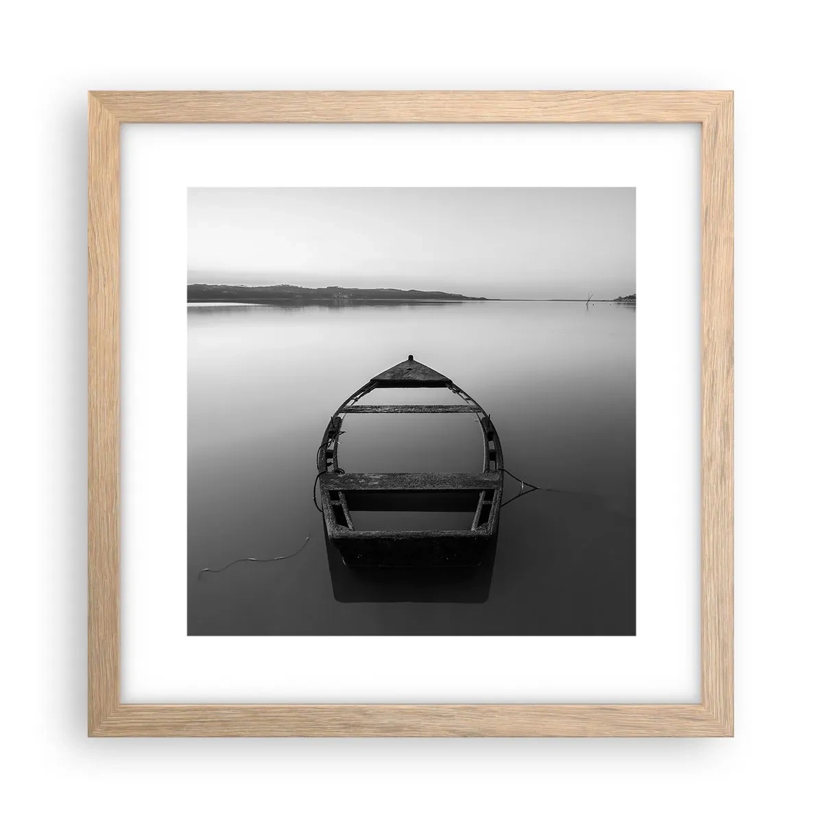 Een poster in een licht eiken lijst - Verlangen en melancholie - 30x30 cm