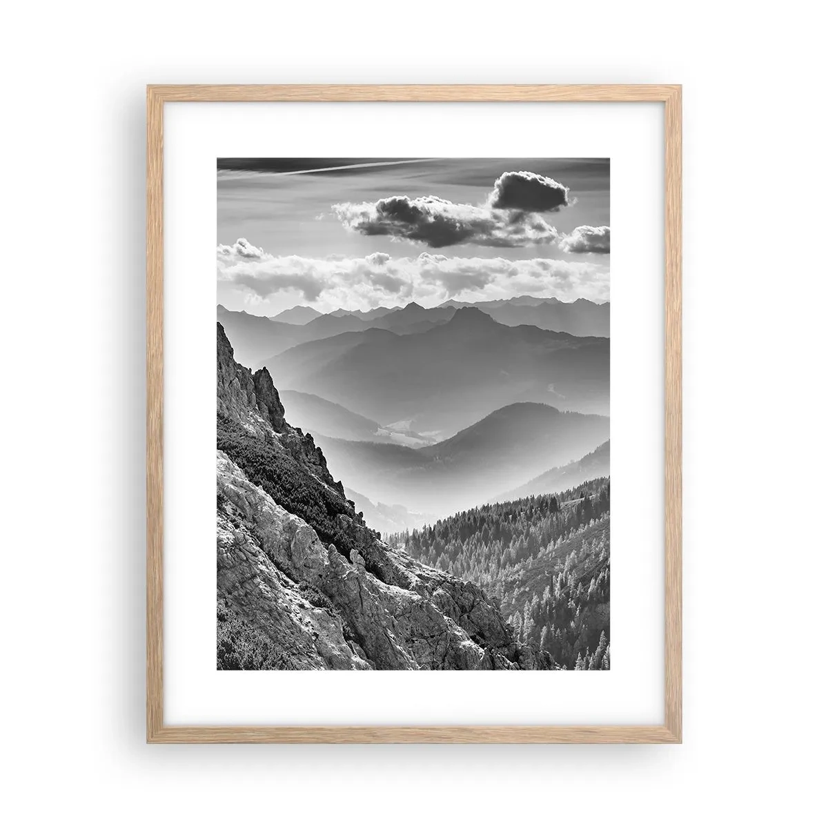 Een poster in een licht eiken lijst - Tot aan de horizon - 40x50 cm