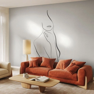 Fotobehang Standard Eco - Een golf van melancholie - Abstractie, Vrouwenlichaam, Grafisch - 350x256 cm