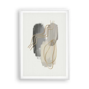 Poster in een witte lijst - Duur en beweging - 70x100 cm