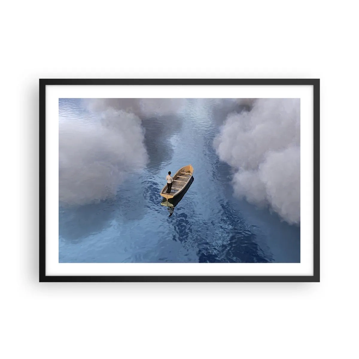 Poster in een zwarte lijst - Leven – reis – onbekend - 70x50 cm