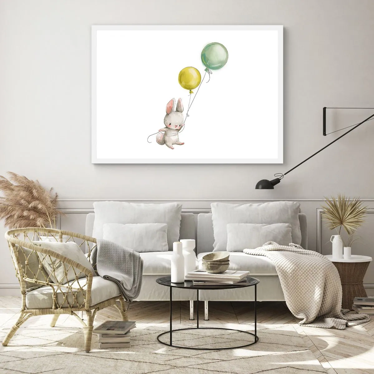 Poster in een witte lijst - Ik ga ook vliegen! - 40x30 cm