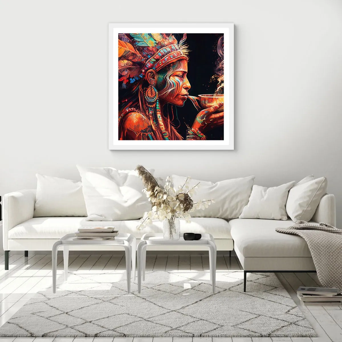 Poster in een witte lijst - Magisch ritueel - 40x40 cm