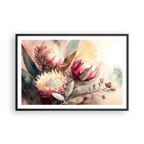 Poster in een zwarte lijst - In profiel en en face - 91x61 cm