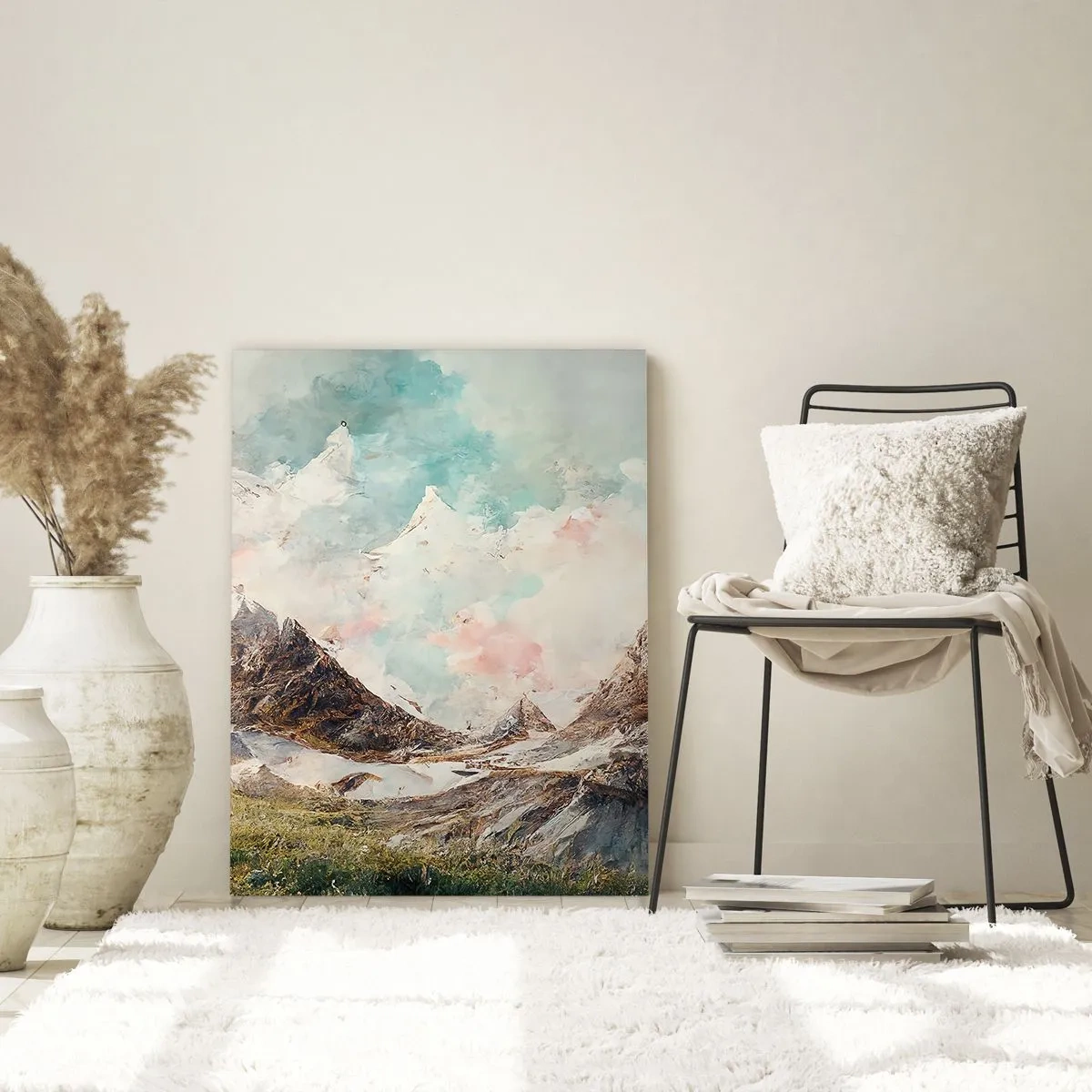 Schilderen op glas - Rotsbladen - 50x70 cm