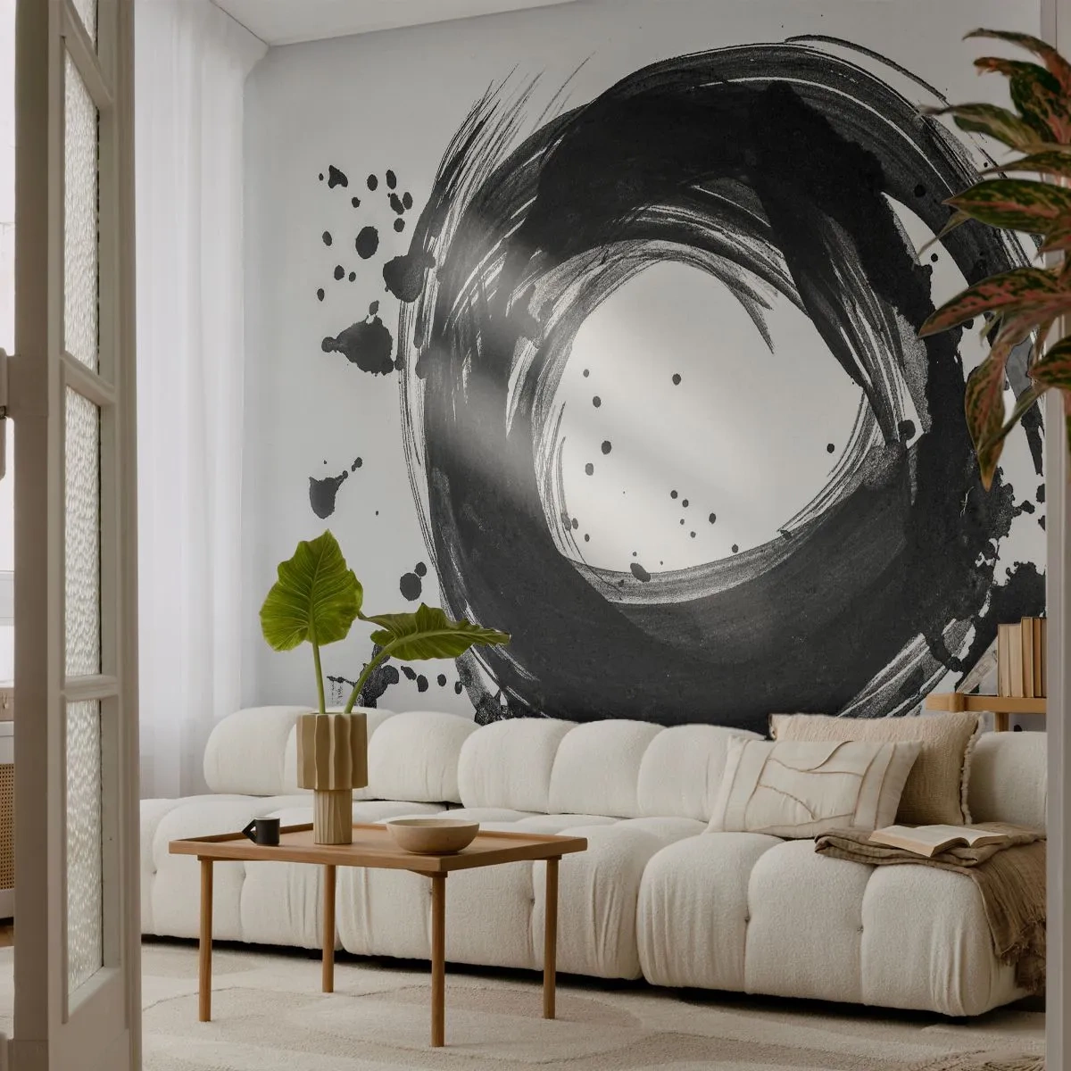 Zelfklevend Fotobehang Deluxe Sticker - De draaikolk van de schepping - Abstractie, Deel, Grafisch - 250x175 cm
