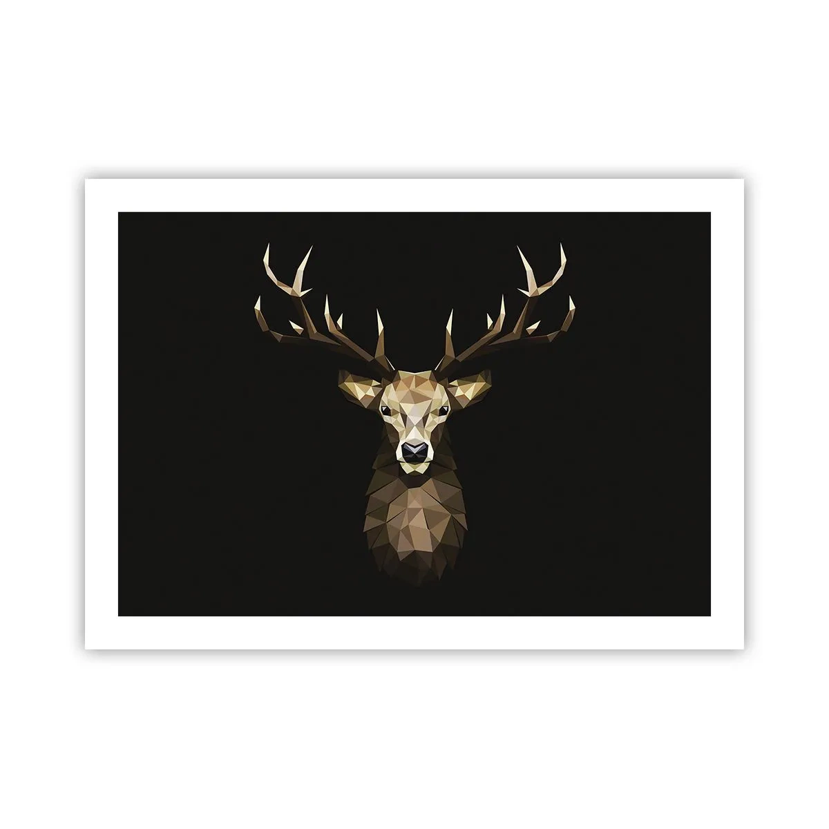Poster - Kubistische herten - 70x50 cm