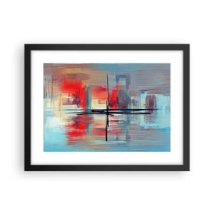 Poster in een zwarte lijst - Een landschap in een onbekende dimensie - 40x30 cm